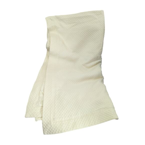 WEST POINT STEVENS! SET! SUPERB CREAM MINI WAFFLED DUVET COVER & BEDSKIRT! FL/QN - Picture 3 of 16